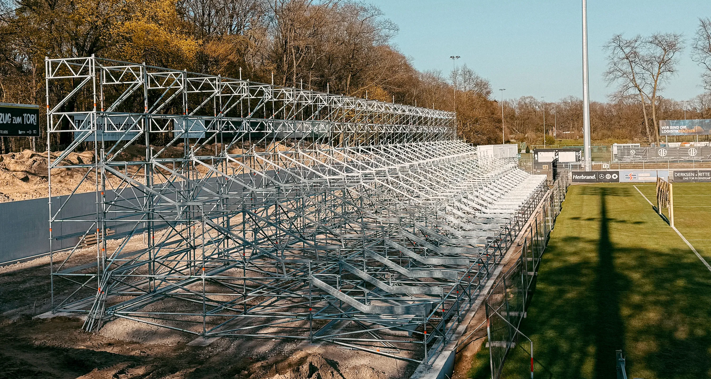 Baufortschritt Nordtribüne: Arbeiten im Zeitplan