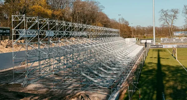 Baufortschritt Nordtribüne: Arbeiten im Zeitplan