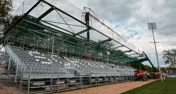 Bau der Nordtribüne geht in finale Phase