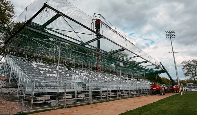 Bau der Nordtribüne geht in finale Phase