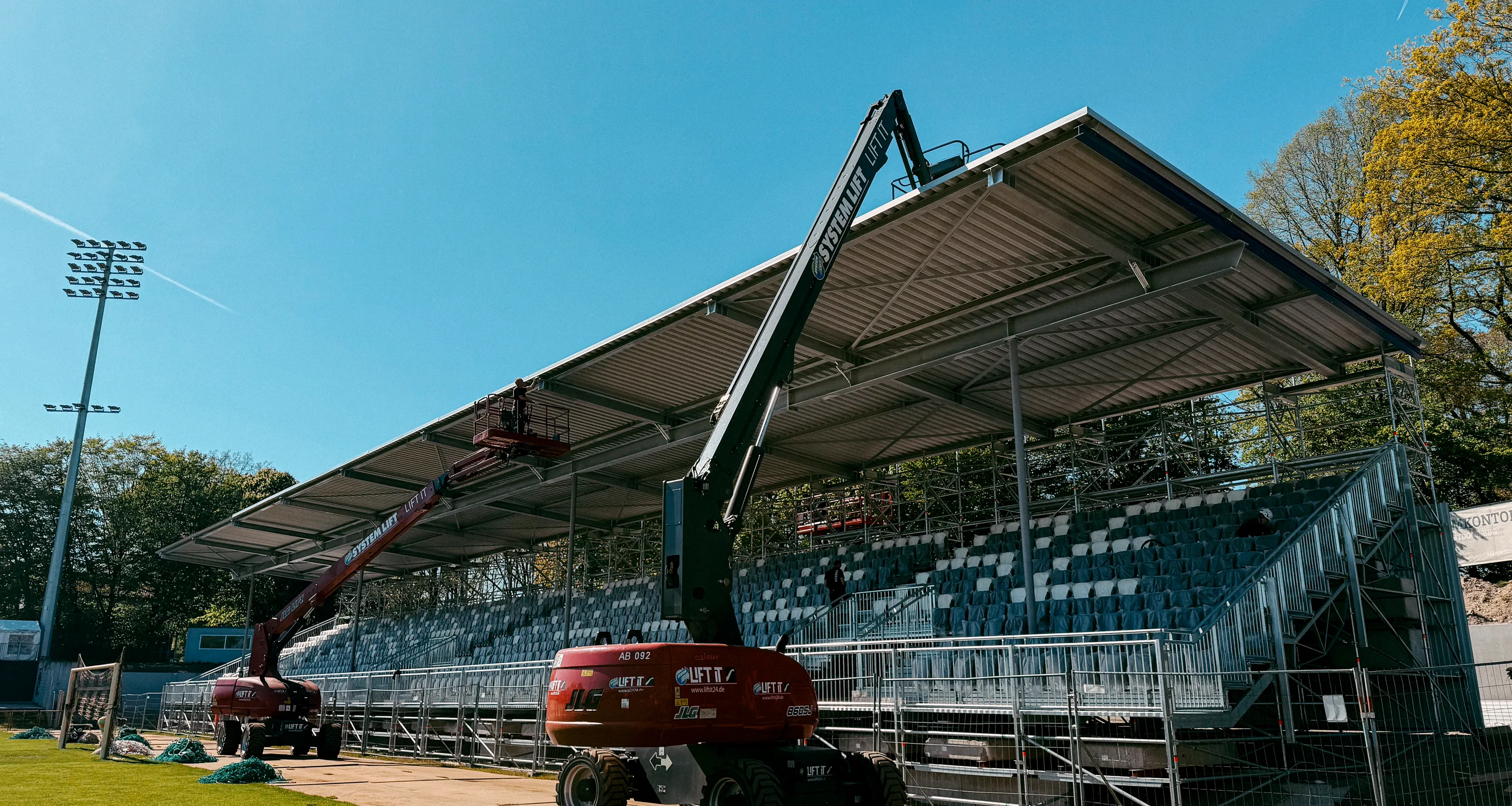 Baufortschritt Nordtribüne (23. April 2026)