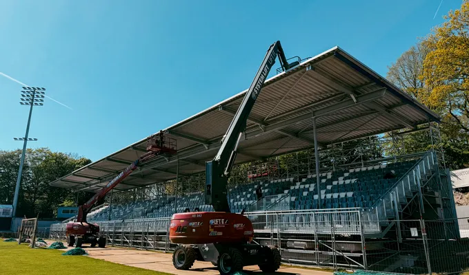 Baufortschritt Nordtribüne (23. April 2026)