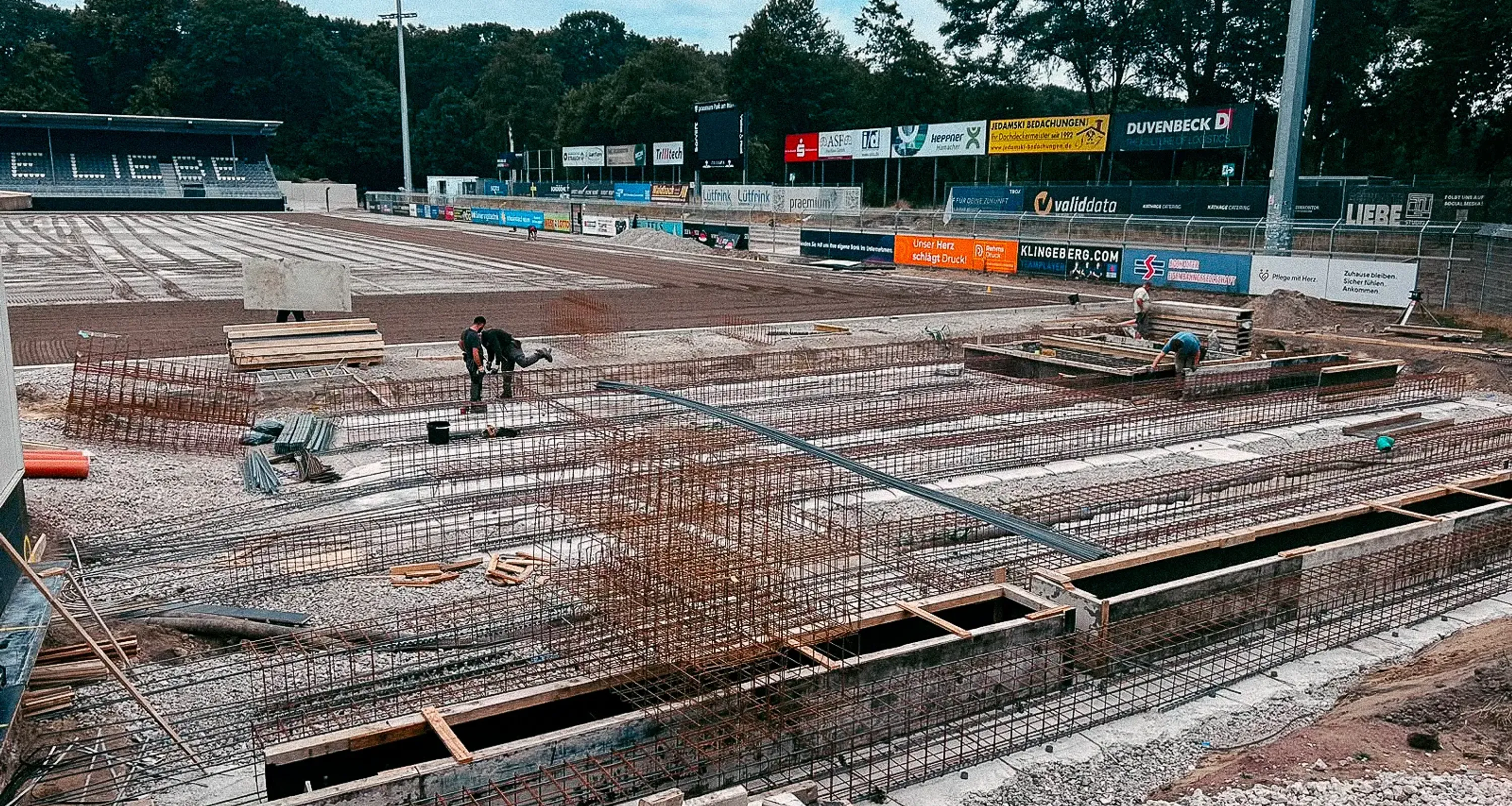Bauarbeiten am Hünting im Plan