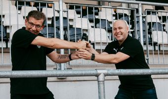 Neues Stadionsprecher-Duo: Alex Wiltink und Bernd Weigel