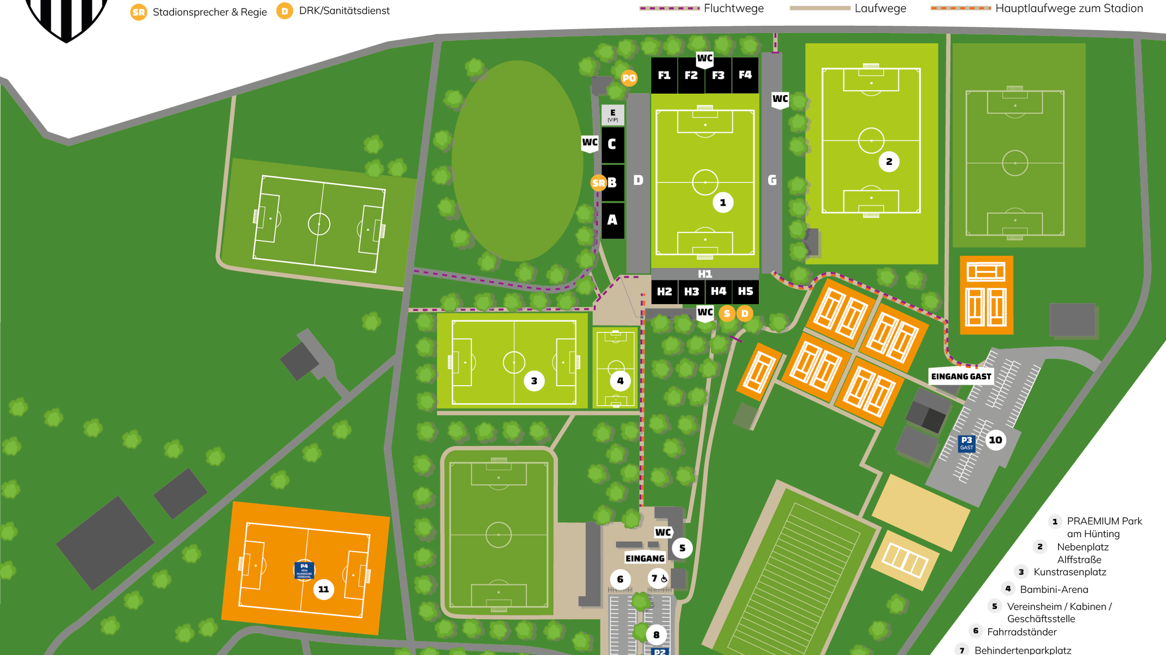 Der Übersichtsplan des praemium Park am Hünting
